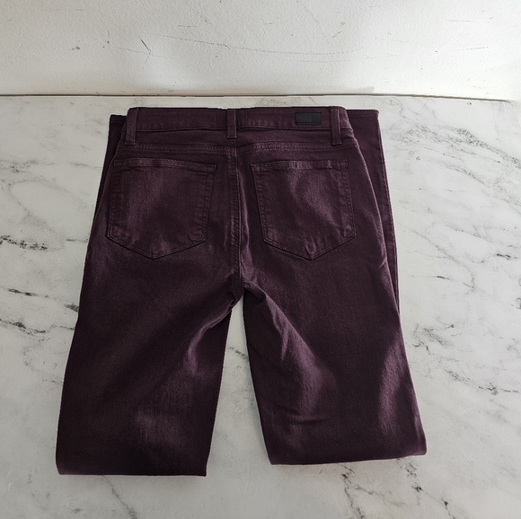 Paige Verdugo Ankle Mid Rise Skinny Wine Purple 27 NWT - Picture 6 of 8